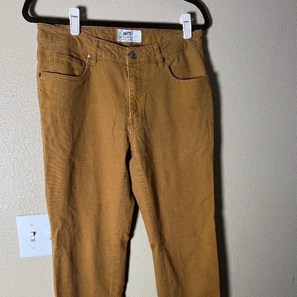 Jetty Khaki Canvas Pants Men's Size 31 Modern Stretch Surf Outdoors